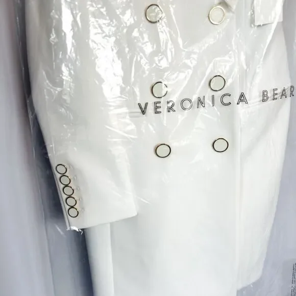 Veronica Beard Middleton Off White One-Shoulder Blazer Dress 10 - Picture 10 of 11